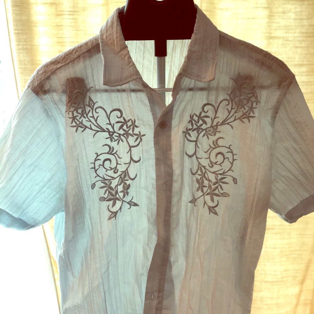 Pop Icon-Light blue dress shirt